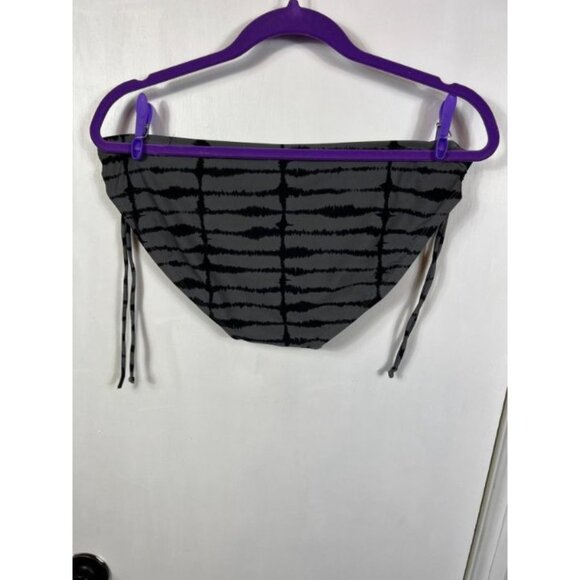 Converse Black Gray Tie-Dye Side Tie Bikini Bottom Size XL - Picture 7 of 8